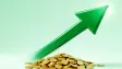 A 3D arrow over gold coins finance YouTube thumbnail