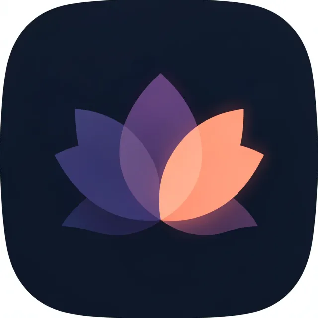 A lotus meditation app icon concept — AI-generated example render