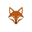 A flat minimalist fox head logo on white — AI-generated example render