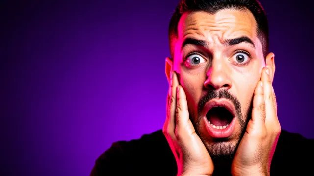 A shocked reaction face YouTube thumbnail portrait